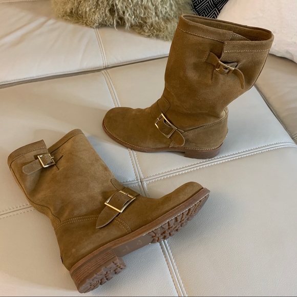 Jimmy Choo Suede Moto Boots - Picture 7 of 16